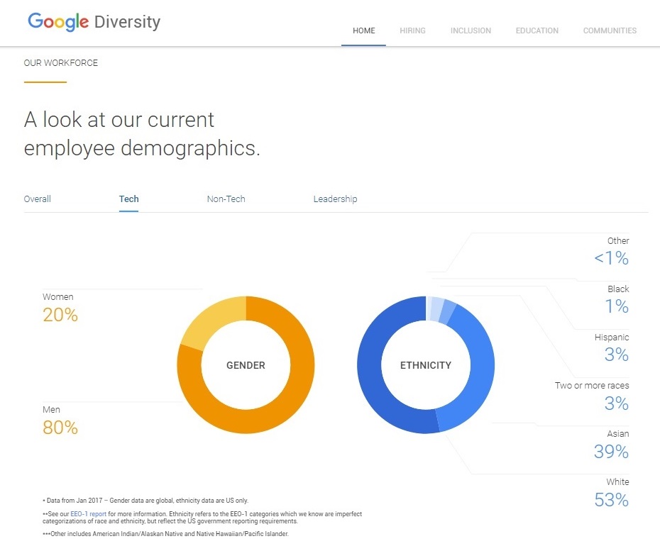 Google Diversity Chart